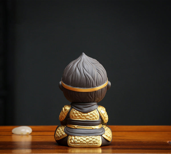 Chinese Purple Clay Kung Fu tea Set Tea Pet Monkey King Tea Accessories for puer Oolong Tea Home Deco