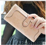 Fashion Retro Matte Stitching leather Wallet Women Long Purse Clutch Women Casual Hasp Dollar Price Wallet Handbag carteira