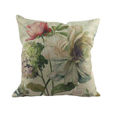 3 Chinese Style Wealth Rose Garden Home Decor Cushion Cover Fresh Flowers Linen Pillow Cover Decorative Throw Pillowcase