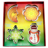 DIY Baking mould Stainless Steel CHRISTMAS Cookie Cutter Set,include Moon, Plum flower,snowflake,Snowman