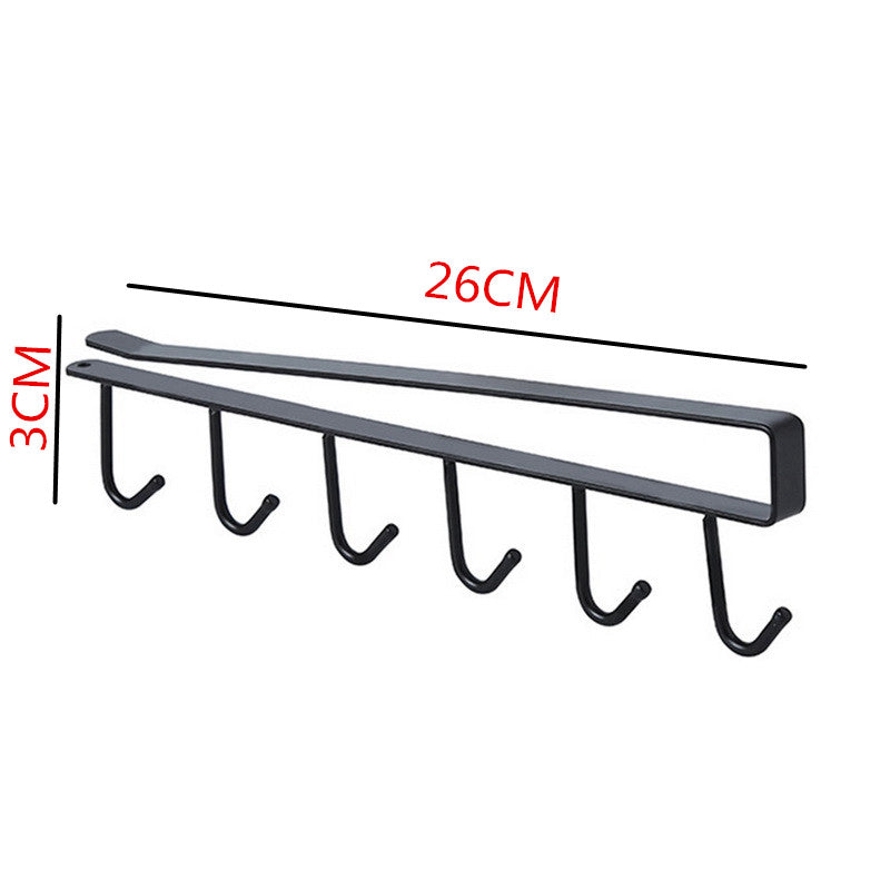 Kitchen Storage Rack Holder Cup Board Hanging Hook Hanger Multifunctional Home Accessories Cooking Tools Towel Storage Secondary image