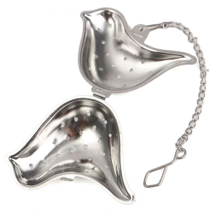 Heart/House/Duck/Monkey/Teapot/Ball/Bird/Shell Full Shape Stainless Steel Infuser Filter Strainer Tea Ball Spoon E2S