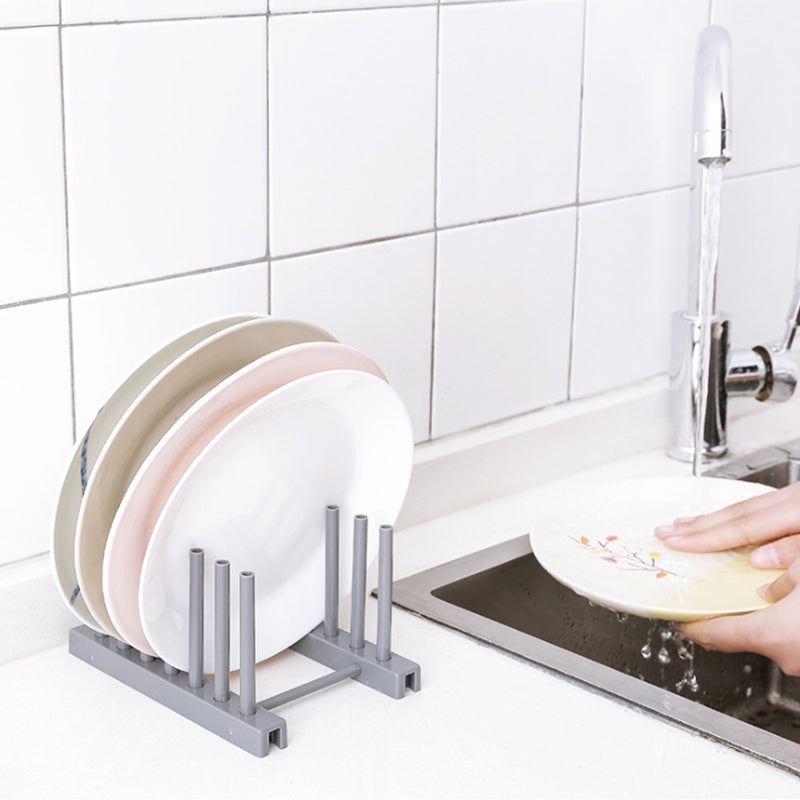 Kitchen Organizer Pot Lid Rack ss plastic Spoon Holder Pot Lid Shelf Cooking Dish Rack Pan Cover Stand Kitchen Accessories Main image
