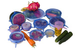 6pcs/set Silicone Lids Durable Reusable Food Save Cover Heat Resisting Fits All Sizes and Shapes of Containers