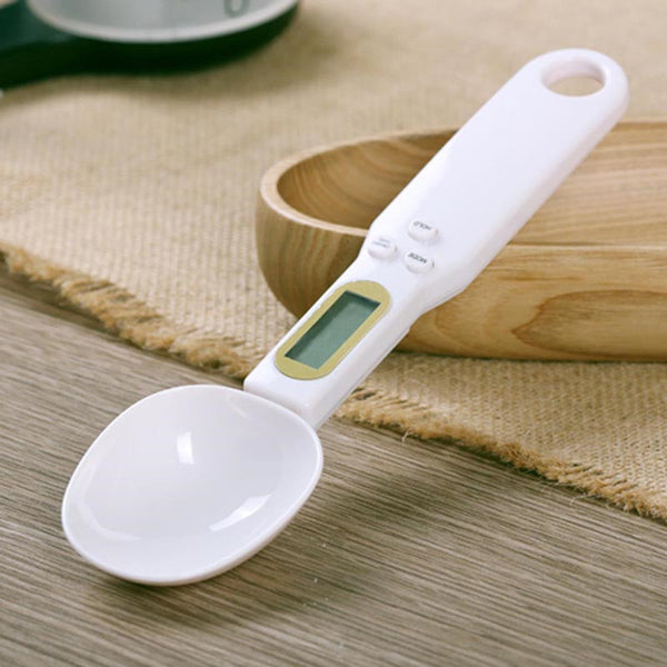 White Digital Measuring Spoons With Scale for Cooking Kitchen Scale Tools Liquid /Bulk Food LCD Display volume scales