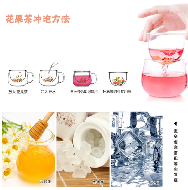 5A 100g Chinese fashion fruit tea delay senility flavored tea Improve immunity