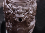 CJ255 Ceramic teapot,Traditional Chinese Tea pot Dragon and Phoenix Tea kettle Premium tea infuser purple clay tea set
