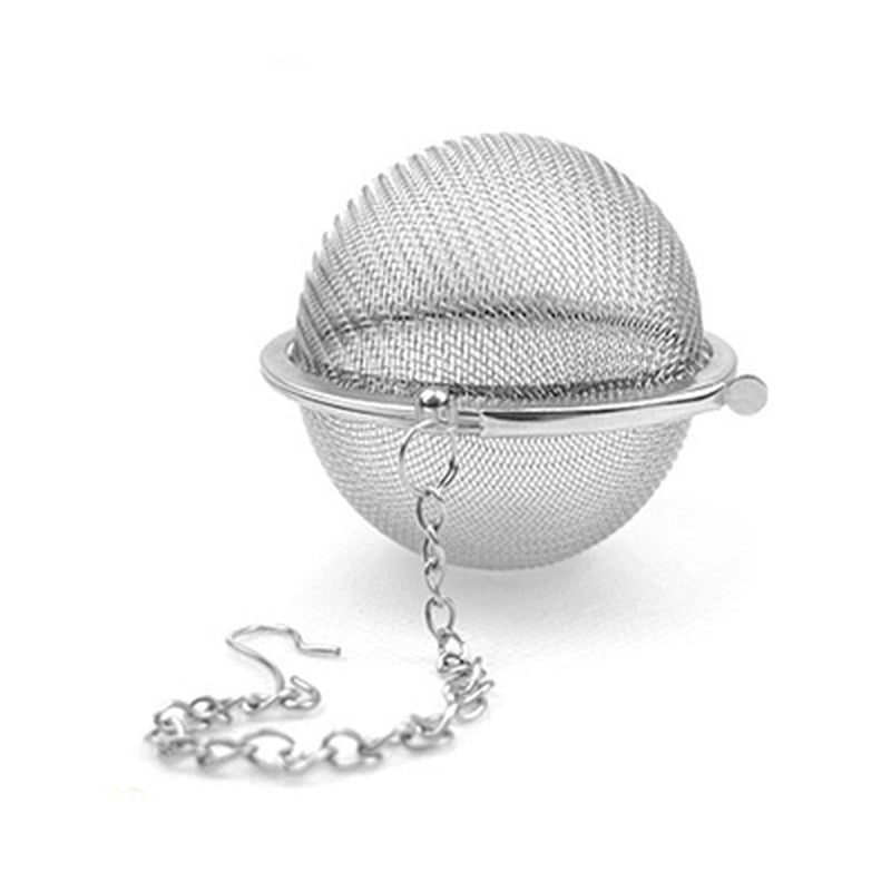 1pcs Stainless Steel Sphere Locking Spice Tea Ball Strainer Mesh Tea Infuser Filter Herbal Ball Tea tools