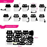 Cartoon 10pcs Black Kitten Switch Stickers Wall Stickers For Children's Rooms Living Room Bedroom Home Decor Stickers