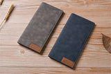 Fashion buttons ultra-thin young High quality PU clutch leather Multi-functional soft leather men's wallet