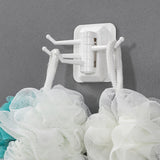 Rotary 4-Hook kitchen bathroom wall rack towel rack without screw and trackless hook drop shipping