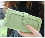 Fashion Retro Matte Stitching leather Wallet Women Long Purse Clutch Women Casual Hasp Dollar Price Wallet Handbag carteira