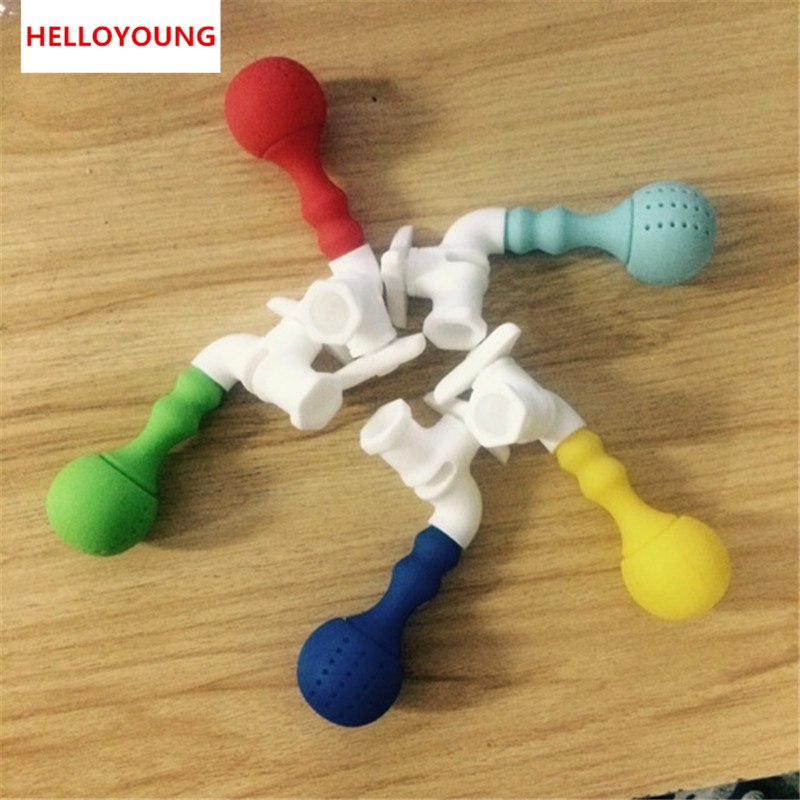 CJ162 Creative 1pc Silicone Water Tap Faucet Shape Tea Infuser Puer Tea Strainer Herbal Spice Filter Flower Tea Bag Main image