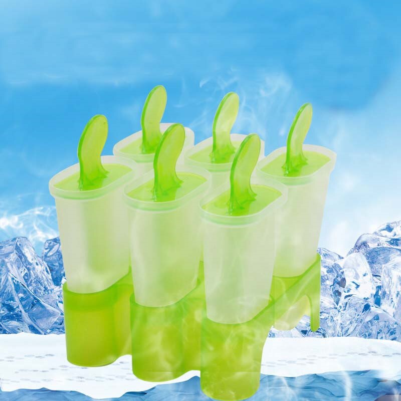 Cooking tools 6 Cell Ice Cream Tools Pop Mold Popsicle molds ice Maker Lolly Mould Tray Pan Kitchen DIY Secondary image