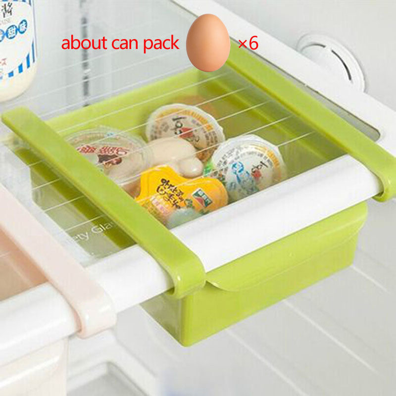 Creative Refrigerator Storage Box Fresh Spacer Layer Storage Rack Drawer Fresh Spacer Sort Kitchen Tool 16.5x15cm