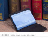 New 24 slots Fashion PU Leather Business Card Holder Organizer Hasp Men Women Bank Credit Card Holder Bag ID Card Wallet