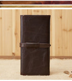 Long business and leisure hand holding High-quality cow leather multi-card purse Genuine Leather men's wallet