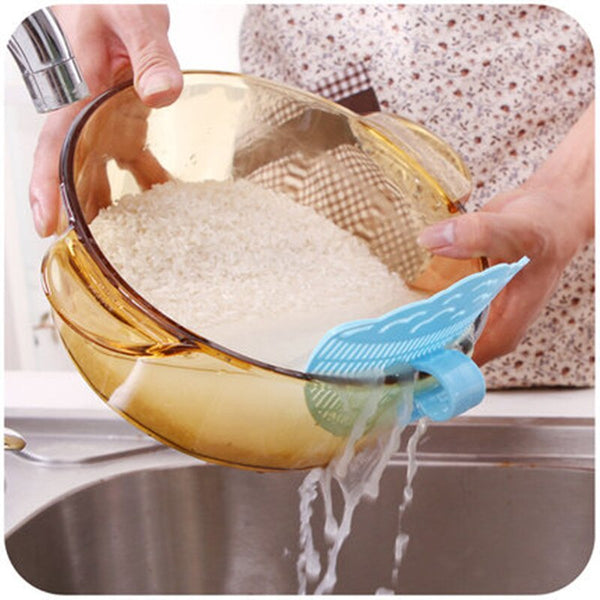 Leaf Shape Rice Wash Sieve Beans Peas strainer Cleaning colander Gadget Rice Washing Device kitchen cooking tools