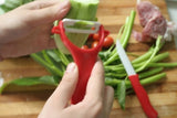 New arrival guaranteed 100% Ceramic kitchen tools for gift, fruit knife with peeler,2 in 1 color box packing