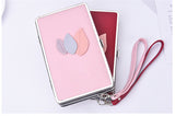 Tide leaf new long section of lychee pattern ladies wallet Korean casual lunch box clutch ladies' leather handbag purse