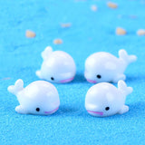 XBJ040 Artificial White Dolphin fairy garden mini gnomes moss terrariums resin crafts figurines for garden decoration