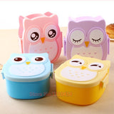 CJ004 Bento box Cartoon cute owl Japan jogo de panelas Bento Lunch meal box tableware Easy-Open microwave oven