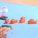 3pcs/lot size red fish Mediterranean style resin decoration micro landscape decoration creative decorative ornaments