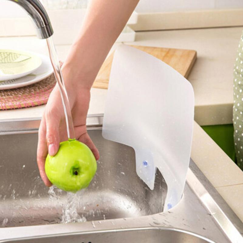 Kitchen organizer shelf prateleira wall shelf sucker splash water baffle pool board kitchen rack bathroom accessories sink shelf Main image