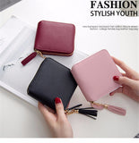 Hot Sale Square Women Coin Purses Holders Wallet Female Leather Tassel Pendant Money Wallets Hot Fashion Clutch Bag