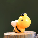 XBJ153 Mini 8pcs Little bee decoration supplies moss micro landscape deco  Garden deco Creative handicrafts