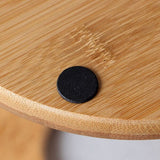 HOT-Wine Glass Holder Bamboo Tabletop Wine Glass Drying Racks Camping for 6 Glass and 1 Wine Bottle