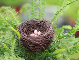 XBJ037 Mini Egg Resin Quail Eggs 12pcs Pigeon Eggs Simulation Mini Bird Egg Dollhouse Moss Micro Landscape Ornaments