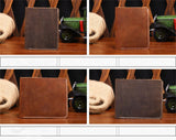 New high quality Cow wallet  leather casual handmade Money wallet retro fashion crazy horse leather simple  men's wallet