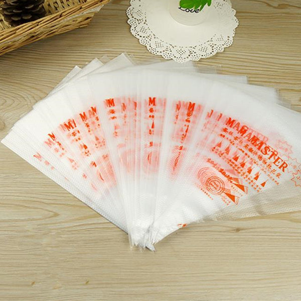 Disposable Piping Bag 100PCS Chocolate bag  Milking oil  Squeeze sauce Icing Fondant Cake Cream Decorating Pastry Tip Tool