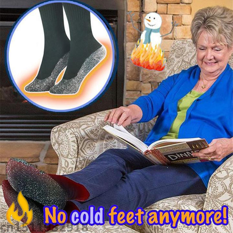 Winter Aluminized Insulation Fibers Heat Socks Keep Feet Warm and Dry Men and Women Aluminum Fiber Sock Gift Christmas 1Pair Secondary image