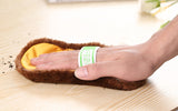 Multifunctional 1pc Soft Plush Wipe Shoes Mitt Brush Cleaning Gloves Briefcase Shoe Care Tool Leather Sofa Care Brush