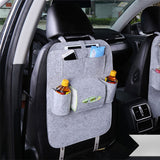 Car Seat Bag Organizer,Woolen Felt Seat Back Protectors for Kids,Storage Bottles,Tissue Box