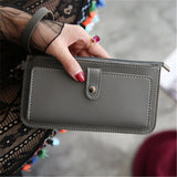 Women's Purse High Quality PU Leather Women's Wallet Zipper Bag Vintage Female Wallet Purse Fashion Card Holder Phone Bag