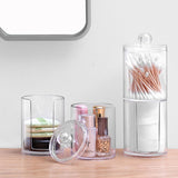 Acrylic Multifunctional Round Qtip Container Cosmetic Makeup Cotton Pad Organizer Jewelry Storage Box Holder and Candy Jars