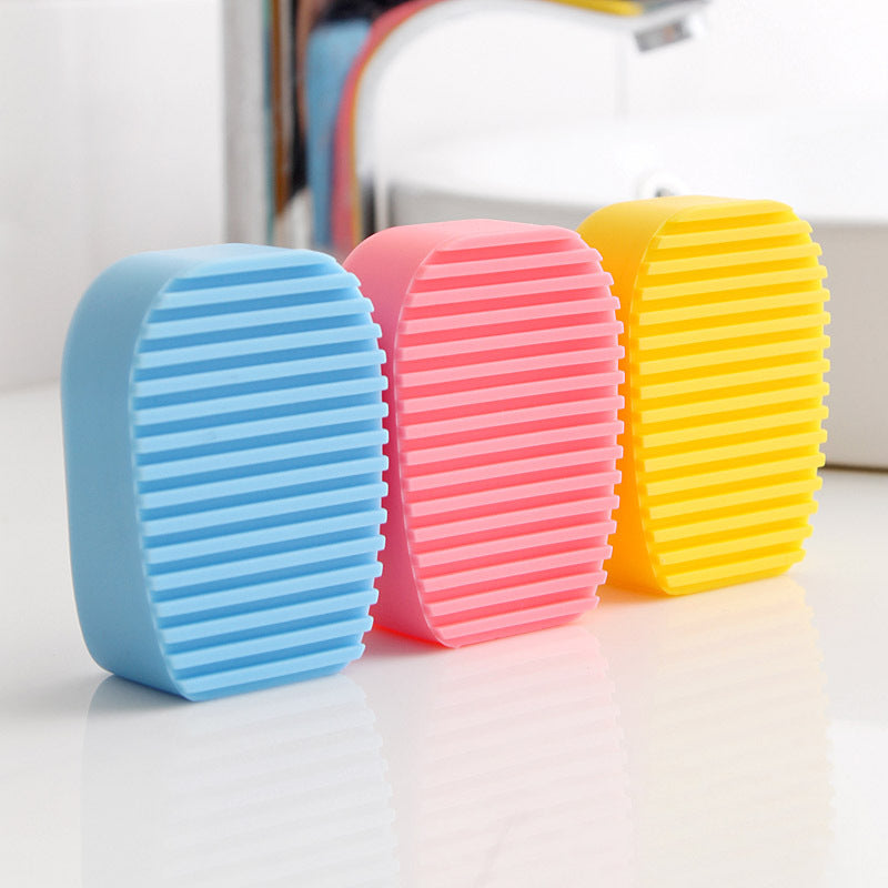 Convenient Colorful 1 pc Cleaning Washing Flexible Scrub Brush Hand-held Mini Washboard Antiskid Creative Main image