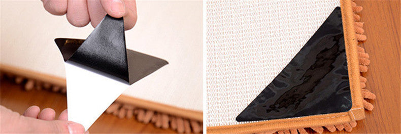 Rug Carpet 4 pcs/set Mat Grippers Non Slip Anti-skid Reusable Washable Grip For Home Bath Living Room carpet Accessory