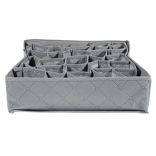 Non-woven Fabric Foldable Underwear Socks Drawer Organizer Storage Box Useful 30 Cells Container Boxs Secondary image