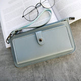 Women's Purse High Quality PU Leather Women's Wallet Zipper Bag Vintage Female Wallet Purse Fashion Card Holder Phone Bag