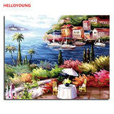 Gold Coast DIY Handpainted Oil Painting Digital Painting by numbers oil paintings chinese scroll paintings Home Decoration