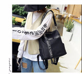 Backpack Female  New Korean Wild School Wind Student Bag Casual Color Letter Backpack Travel Bag