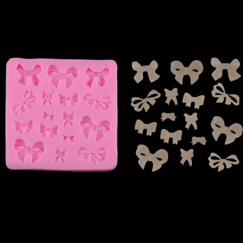 New Baking Moulds Different Mini Bow Design Silicone Chocolate Mold Birthday Cake Decorating Fondant Cake Tools Main image
