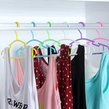 Liplasting 10Pcs/Lot Portable Clothes Hanger Kids Children Toddler Baby Clothes Coat Plastic Hangers Hook Household