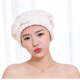 HELLOYOUNG Bowknot Women Bathroom Super Absorbent Quick-drying Microfiber Bath Towel Bath Robe Hair Towel Hair Dry Cap Set