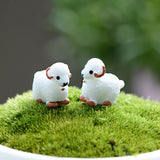 XBJ046 Landscape Mini 2pcs Cute Resin Crafts Decorations Simulation goat gardening decorative Christmas Garden Decor