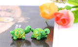 XBJ177 Mini 8pcs Green little turtle decoration supplies moss micro landscape deco  Garden deco Creative handicrafts